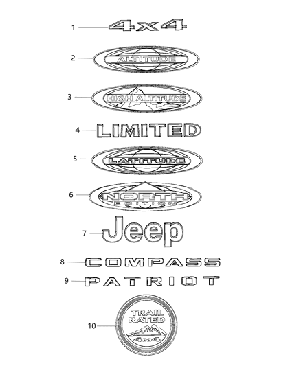 Nameplate Hood Jeep