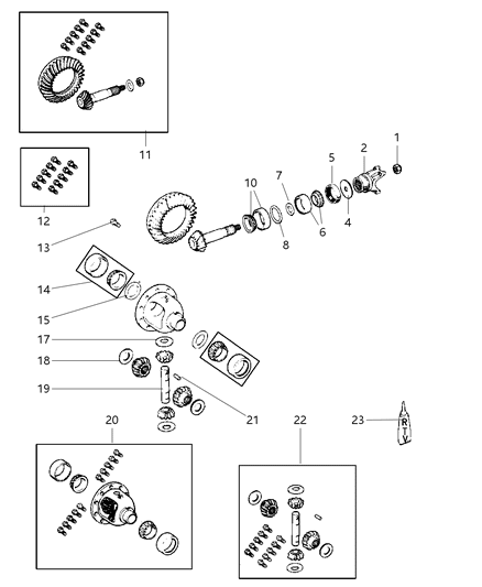 New 2002-2007 Fits Chrysler Liberty Differntl-Differential - Part # 5066529AA