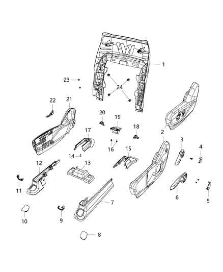 New 2017 Fits Chrysler Pacifica Cover-Seat Track - Part # 5RT25PL5AA