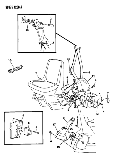 Belt, Shoulder Tip Half Drivers Side