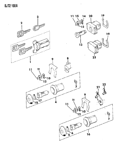 Cylinder, Door Lock, Uncoded
