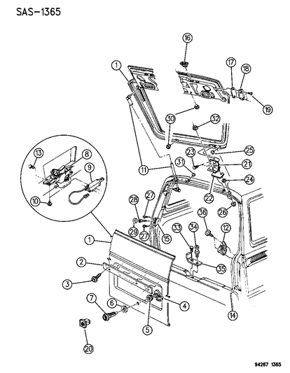 Striker, Liftgate Latch