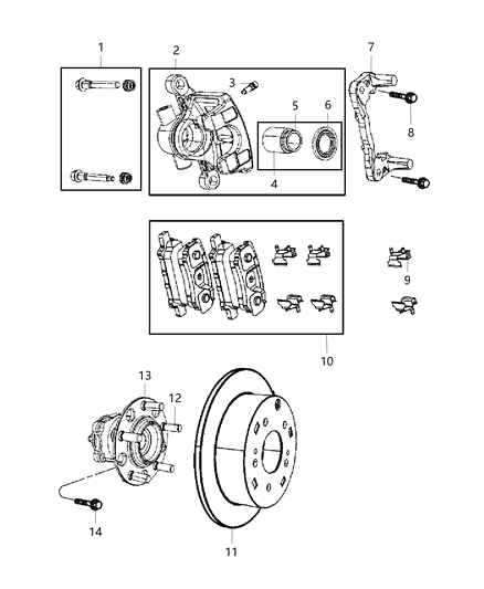 Caliper Assembly Disc Brake Rear