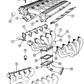 Stud, Manifold And Heat Shield, (5/16-18X5/16-24X2.22)