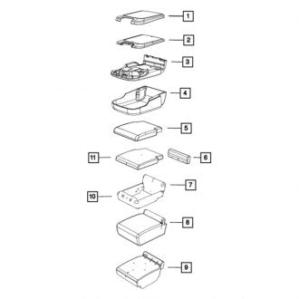 New OEM Front Upper Center Seat Cover Fits, 2019-2024 Dodge Ram - Part # 6XC31LA8AA