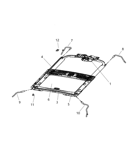New 2004-2005 Fits Chrysler Pacifica Frame-Sunroof - Part # 5102843AA