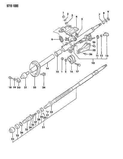 Mitsubishi: Genuine OEM Factory Original, Bearing Steering Shaft Low  - Part #  MA151958