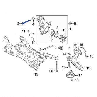 New OEM Genuine Land Rover, Suspension Stabilizer Bar Link Bolt - Part # LR096556