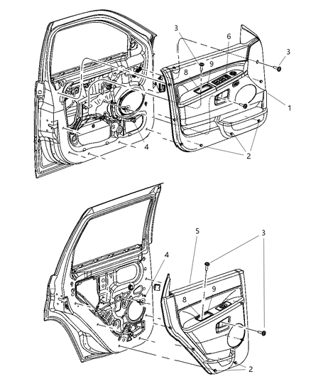 New 2006-2009 Fits Chrysler Grand Cherokee Bezel-Switch - Part # 5189959AA