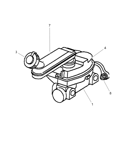 New 1996-2000 Fits Chrysler Grand Caravan, Town & Country Brake Mastr Cylinder - Part # V1103264AA