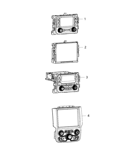 New 2018-2020 Fits Chrysler 1500 Radio-Multi Media - Part # 68356517AB