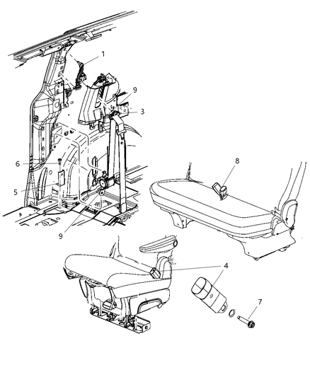 Adjuster Seat Belt Turning Loop