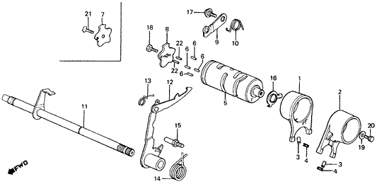 Fork, L. Gearshift