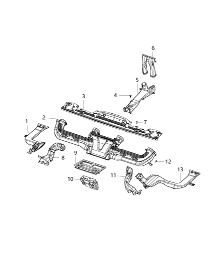 New 2018-2019 Fits Chrysler Wrangler Duct-Adapter - Part # 68290512AC