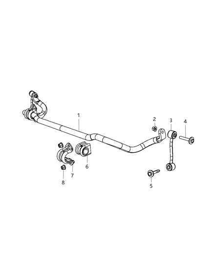 New 2007-2012 Fits Chrysler Liberty, Nitro Bar-Front - Part # 68070133AA