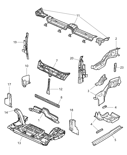 Brace Radiator Closure Panel