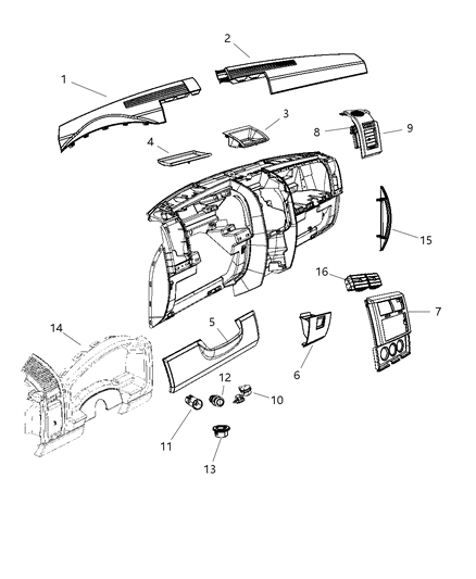 New 2008-2010 Fits Chrysler Liberty Handle-Grab - Part # 1EQ981K0AB