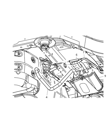 New 2002-2003 Fits Chrysler Liberty Tube-Fuel Vapor - Part # 53013091AF
