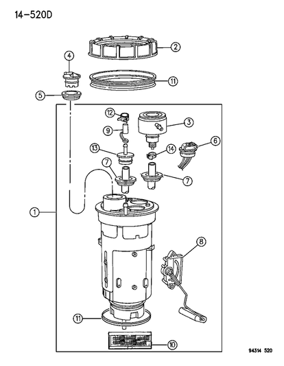 Module, Fuel Pump And Level Unit