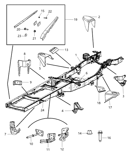 Reinforcement Kit Rear Frame Rails