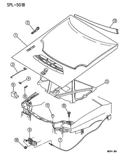 Release Assy., Inside Hood Latch