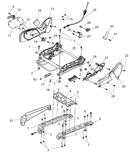 New 2006-2010 Fits Chrysler Commander Shield-Seat Adjuster - Part # 1BG401J3AA