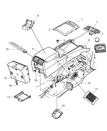 New 2005-2010 Fits Chrysler Grand Cherokee Outlet-Air Conditioning & Heater - Part # 1PB74BD1AA