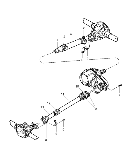 New 1984-2002 Fits Chrysler Grand Cherokee Flange-Drive Shaft - Part # J8130296