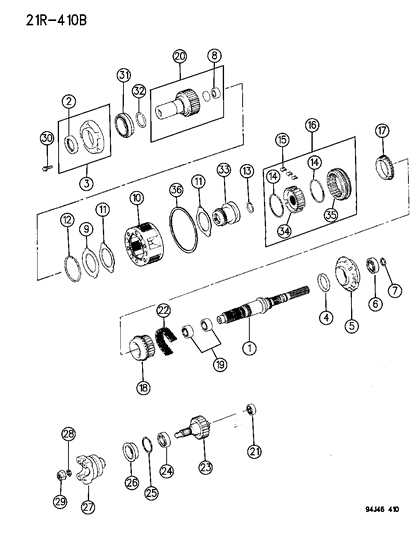 Oil Seal, Front Output Shaft Yoke