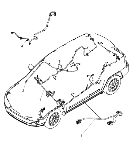 New 2015 Fits Chrysler Patriot Wiring-Unified Body - Part # 68241787AB