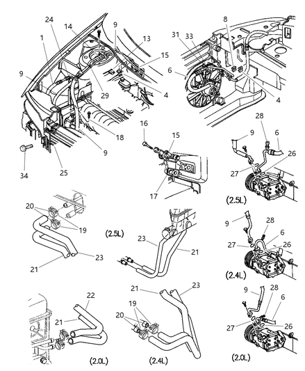 Condenser Air Conditioning Note:25 Pc Min Qty Mix And Match Pallet Program Only, Use Mopar.Com To Order, Magneti-Marelli Parts Tab