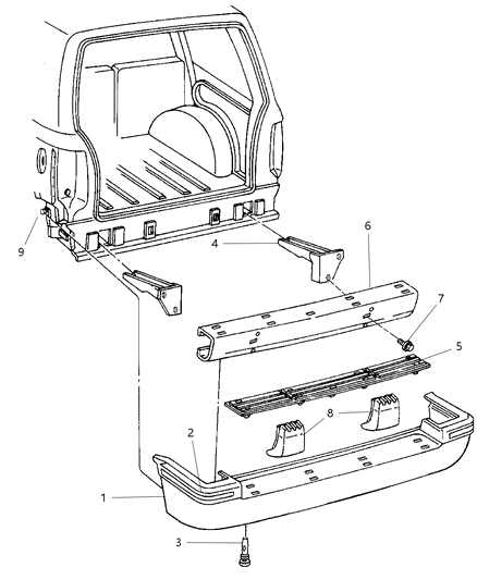 Plate, Scuff, Rear Bumper Step