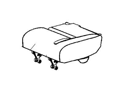 New 2009 Fits Chrysler PT Cruiser Rear Seat Cushion Cover - Part # 1QM39XDVAA