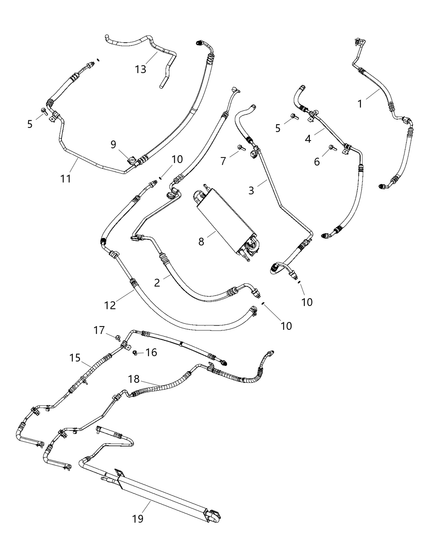 Hose Power Steering Return