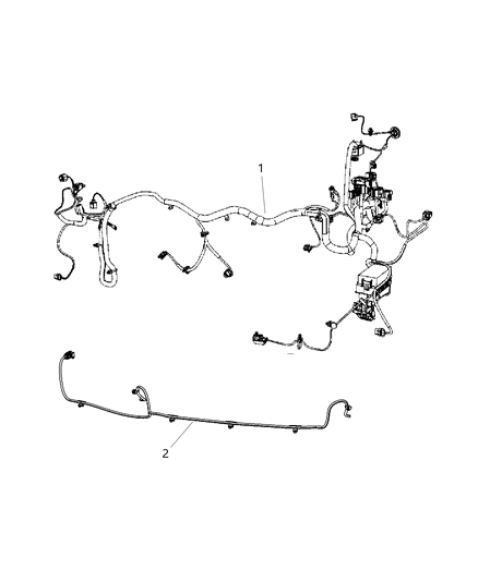New 2013 Fits Chrysler Caliber, Compass, Patriot Wiring-Headlamp To Dash - Part # 68144517AC