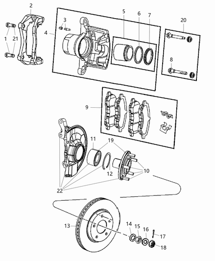 Caliper Assembly Disc Brake Front