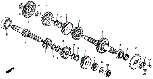 Mainshaft, Transmission (13T)