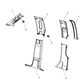 New 2012-2018 Fits Chrysler 3500, 4500, 5500 Panel-B Pillar Upper Trim - Part # 1KB82BD1AB