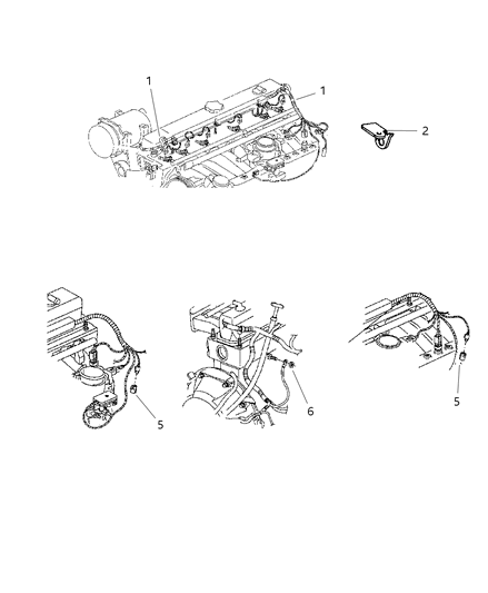 New 2003 Fits Chrysler Wrangler Wiring-Engine - Part # 56041984AD