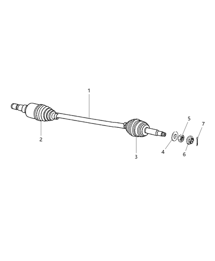 New 2000-2006 Fits Chrysler Neon Boot-Half Shaft - Part # 5014914AA