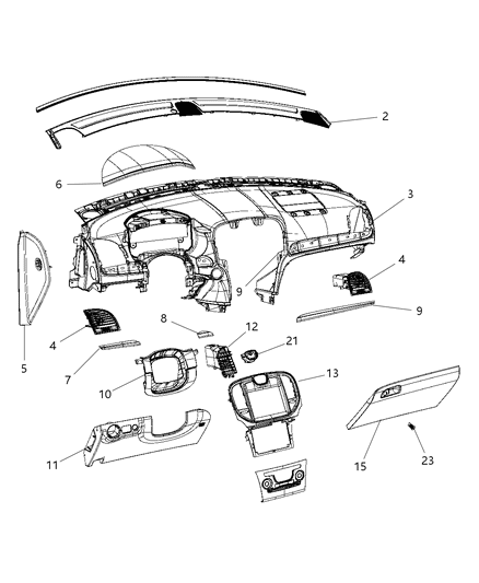 Center Stack Vehicle Feature Controls Lower