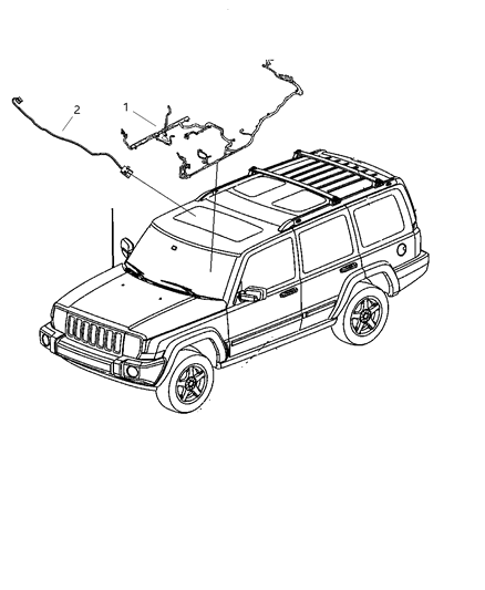 New 2008 Fits Chrysler Commander Wiring-Body - Part # 68036424AA