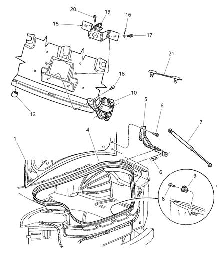 Fastener Deck Lid