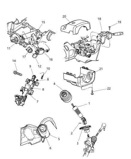 New 2002-2005 Fits Chrysler Neon Column-Steering - Part # 4664224AG