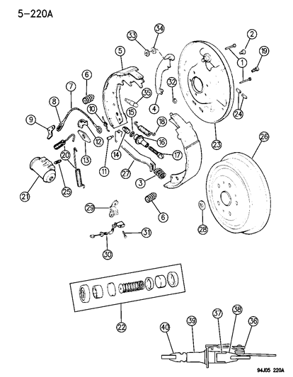 New 1991-2001 Fits Chrysler Grand Cherokee Lever Park Brake Adjusting - Part # 4728546