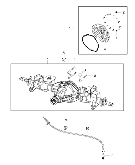 New 2016 Fits Chrysler 2500 Housing-Rear Axle - Part # 68237854AB