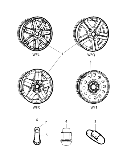 New 2008-2010 Fits Chrysler Commander Aluminum Wheel - Part # 5KU91CDMAA