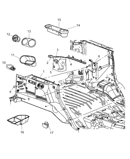 New 2006-2007 Fits Chrysler Commander Outlet-Air - Part # 1FZ351D5AA
