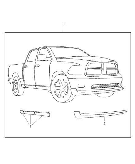 New 2010-2013 Fits Chrysler 1500 Sill-Body Side - Part # 68056834AA