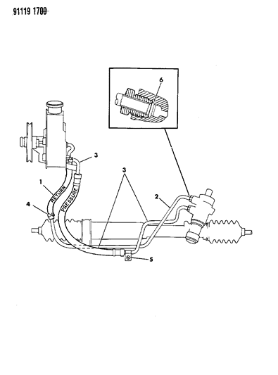 Tube, W/Nut Power Strg. Pump Return Hose